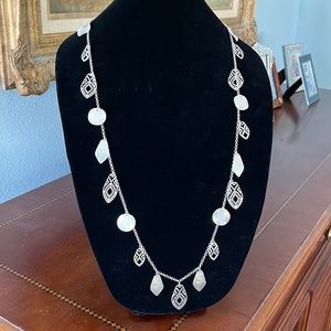 Southwest Style Silver Plate Charm Necklace